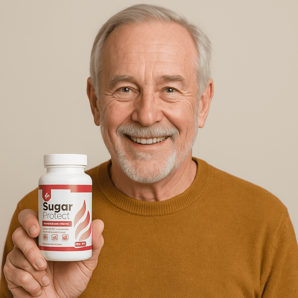 Man using Sugar Protect and walking for health